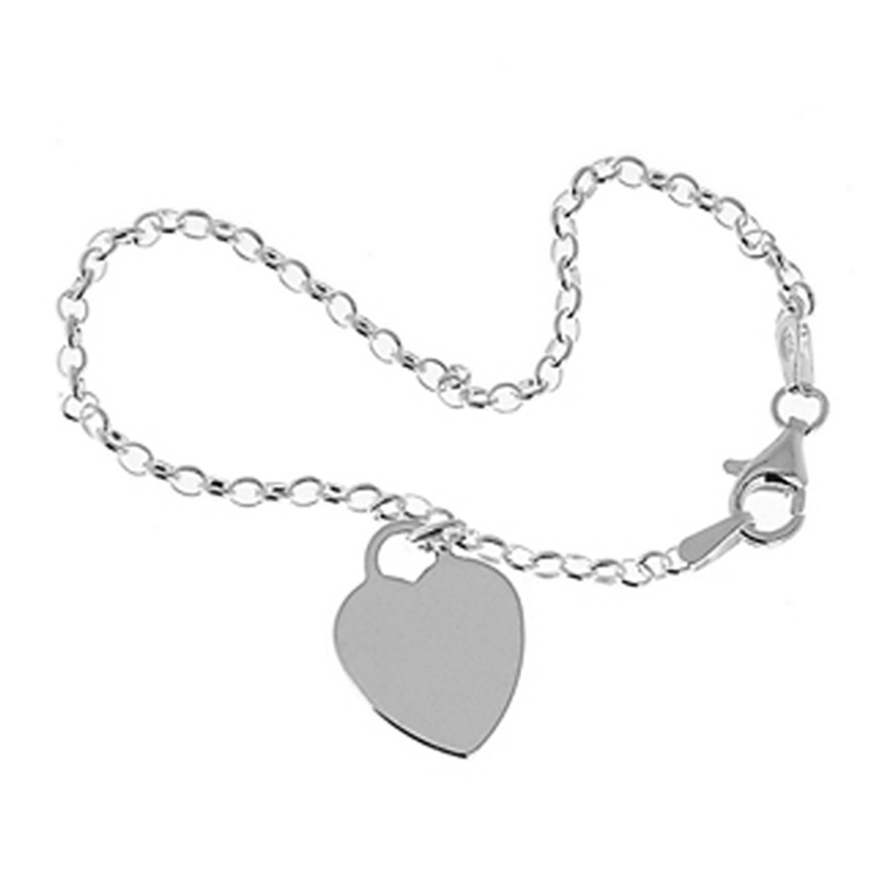 Heart Charm Silver Bracelet  Shop Silver Bracelet Online