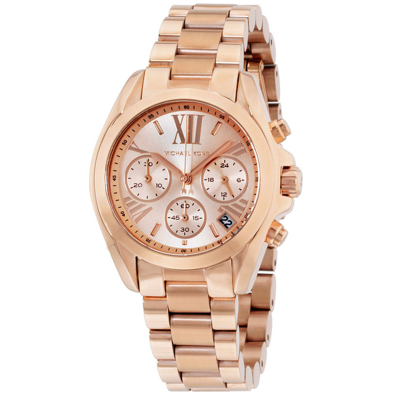 Michael Kors MK5799 Bradshaw Chronograph Rose-tone Stainless Steel Womens  Watch