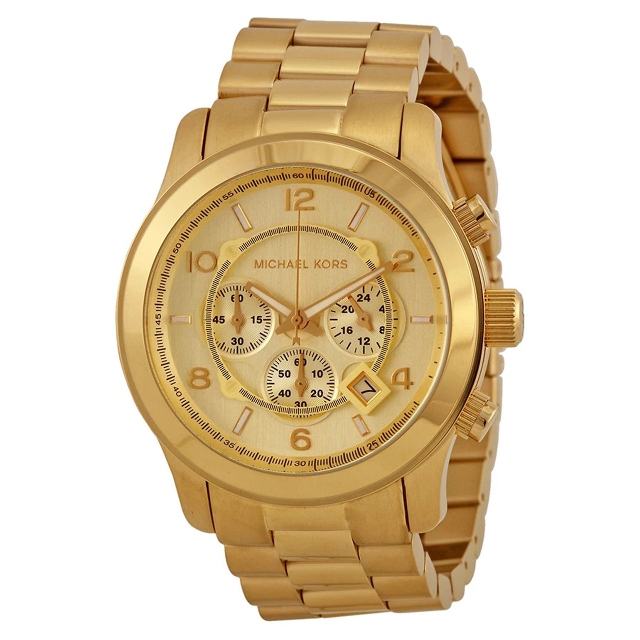 michael kors watch men's gold tone stainless steel bracelet mk8077