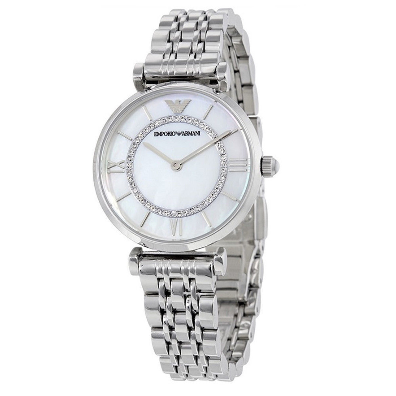 giorgio armani silver watch