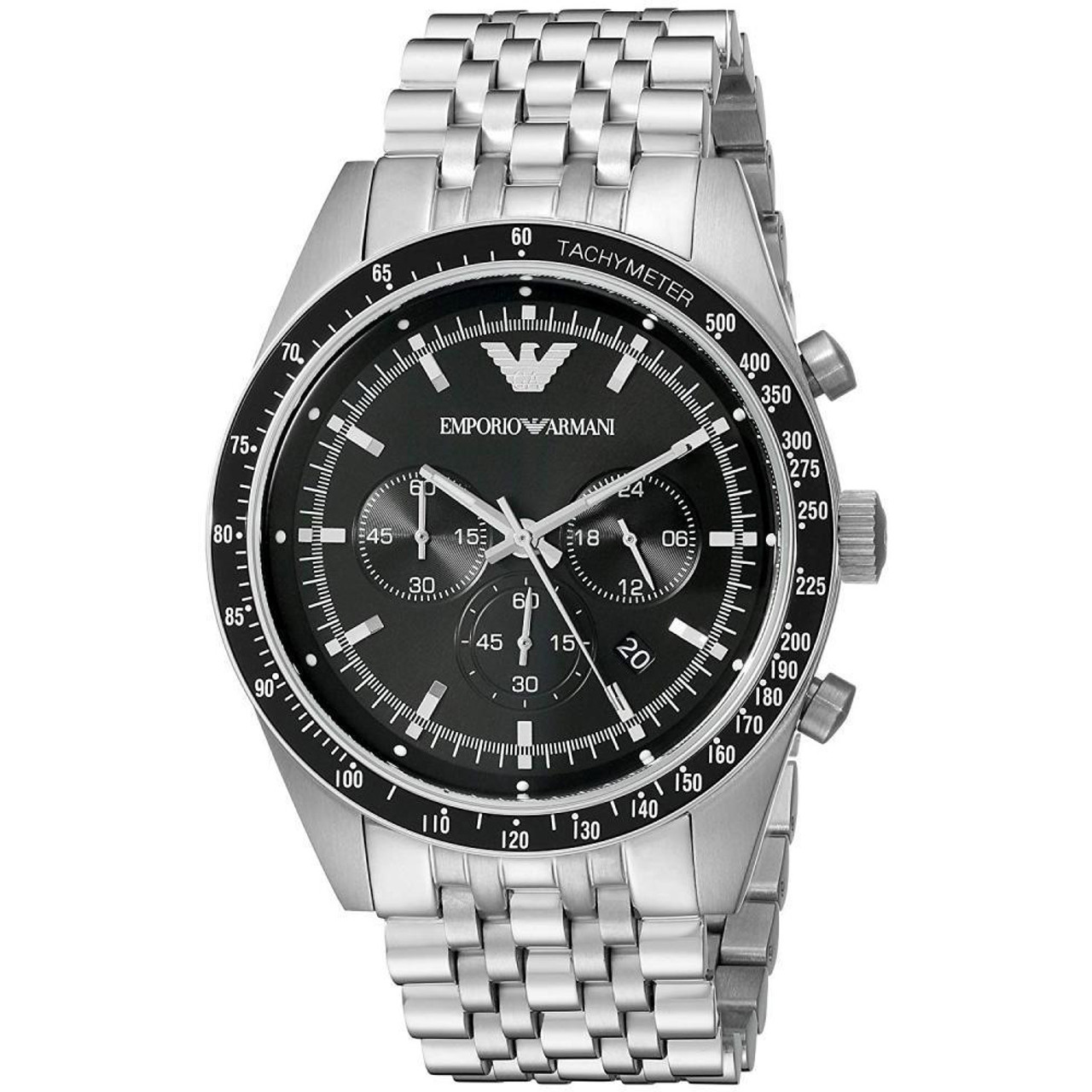 emporio armani tachymeter watch