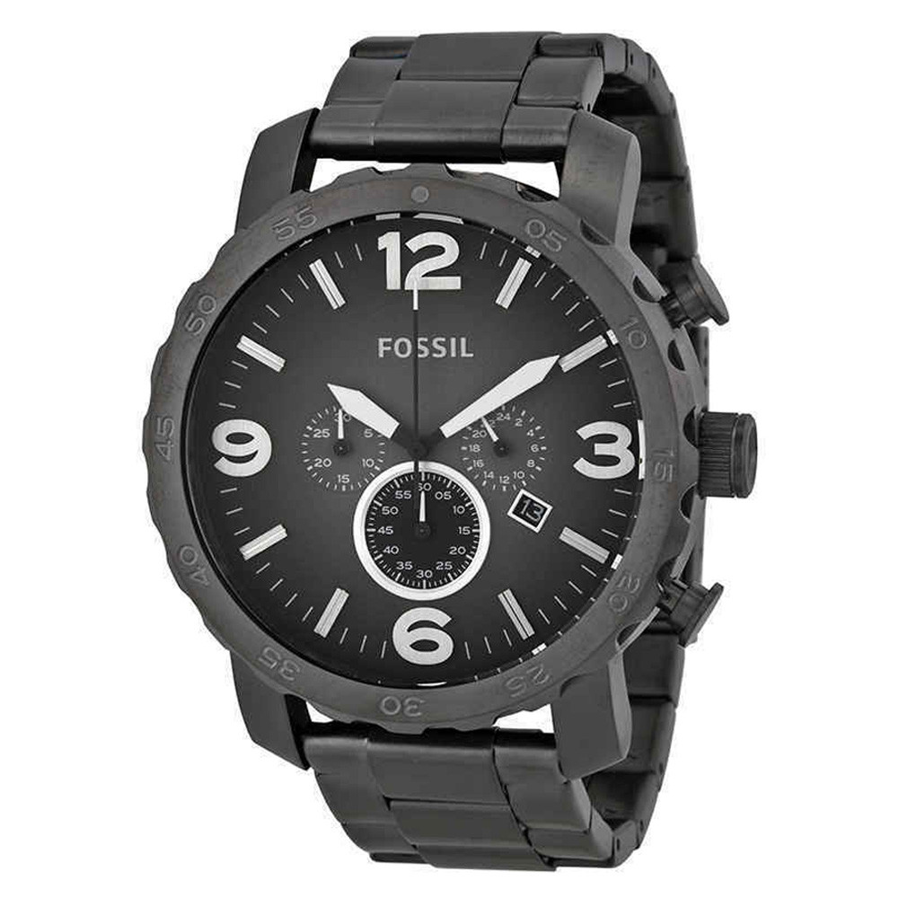 Fossil Nate Chronograph Stainless Steel Mens Watch JR1437 - The Royal Gift  Inc.