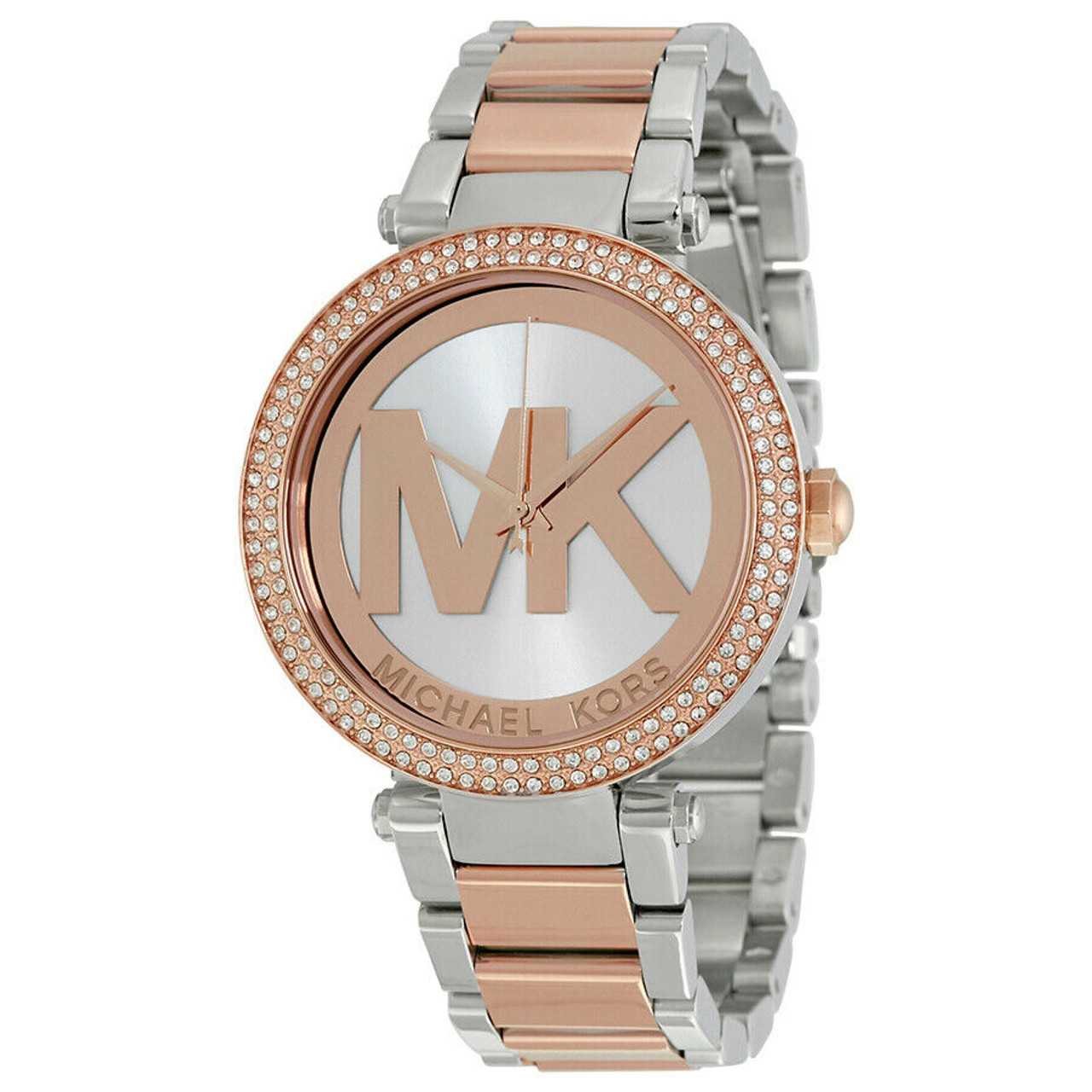 michael kors parker two tone watch