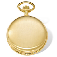 Swingtime Goldtone Brass Wind Up Mechanical Engravable Pocket Watch