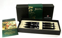 Sheaffer Three Friends of Winter Black Bamboo Design Ballpoint Pen Set 54361-2