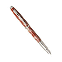  Sheaffer 100 Glossy Red Pattern Fountain Pen 9272-0