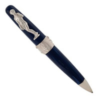 Stipula Michelangelo David Blue Marble / Chrome Trim Twist Ballpoint pen ST70006 Condition: New