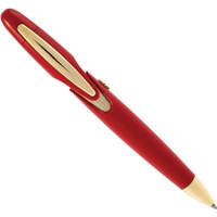 Stipula Speed Red Resin / Gold Trim Retractable Ballpoint Pen ST60010