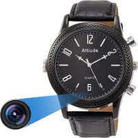 Hidden HD 1080P Spy Camera Leather Watch / 32gb Camcorder / IR Night Vision