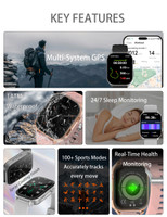 Multifunction Sports GPS Heart Rate Fitness Monitor  iOS/ Android Smart Watch