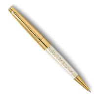 Gold-tone Clear Crystal Filled Ballpoint Pen