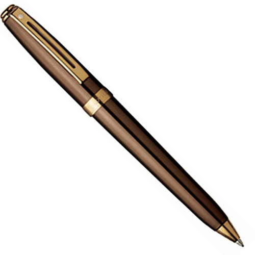Sheaffer Prelude Copper Gold Trim Fountain Pen - Broad Nib
