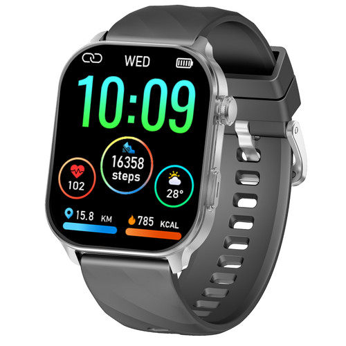 Multifunction iOS Android 100+ Sports 1ATM Waterproof GPS Gray Smart Watch