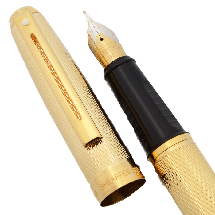 Copy of Sheaffer Prelude Barleycorn 22kt Gold Plated Fountain Pen - Medium  Nib 371-0M