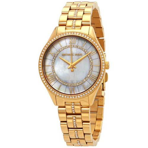 Michael Kors MK3899 Lauryn Crystal Gold-tone Mother of Pearl