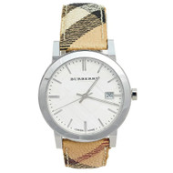 Burberry The City Haymarket Checked PVC Silver Dial Men / Women Watch BU9025