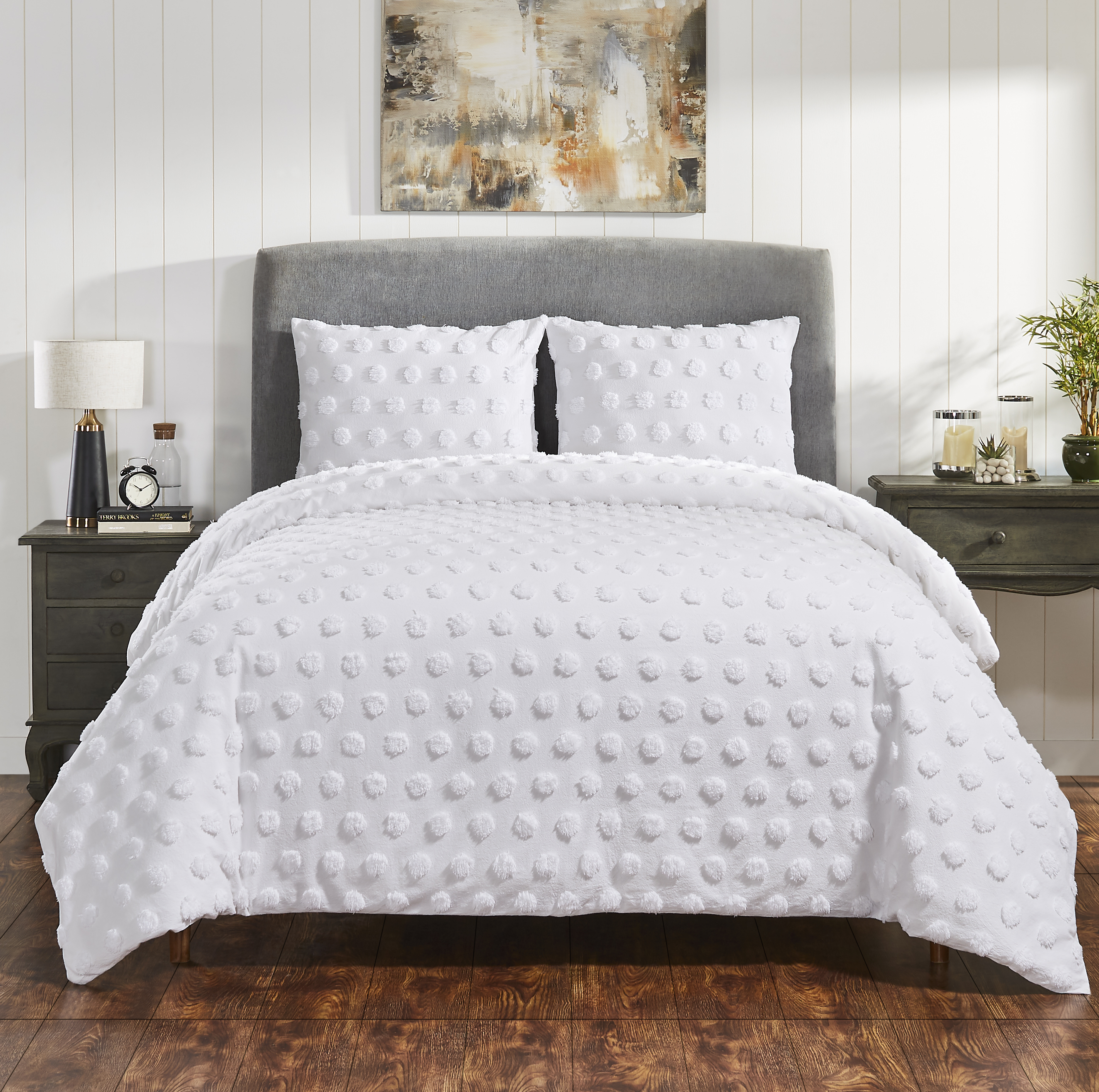 Gracie Oaks Bramble-Wright Cotton Checkered Duvet Cover Set