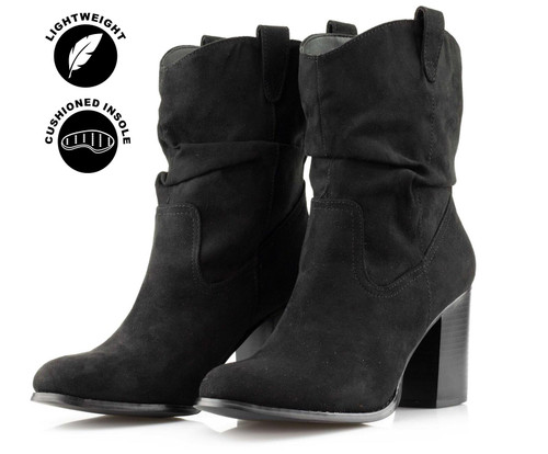Womens 'Amelie' Mid-Calf Biker Boots