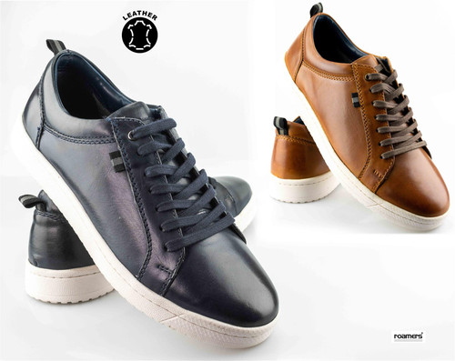 Mens 'Knox' Leather Casual Trainers