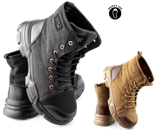 Mens Safety 'Fortress' Combat Tactical Boots