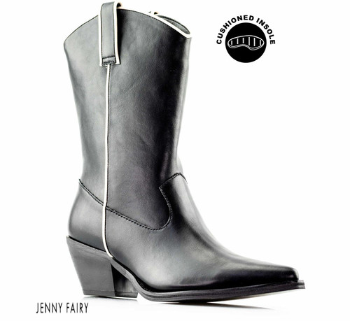 Womens 'Valencia' Mid-Calf Biker Boots