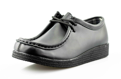 Boys' Black Wallabee School Shoes