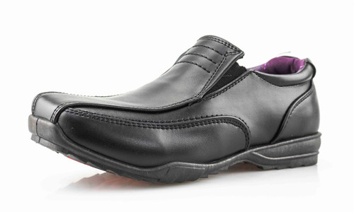 Boys' Black Formal Slip-On School Shoes
