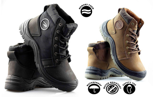 Mens Safety 'Vanguard' Lightweight Lace-Up Boots