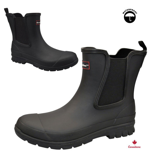Womens Waterproof Wellington Ankle Boots