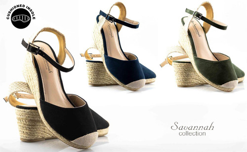 Ladies 'Sophia' Ankle Strap Espadrille Sandals Ladies 'Sophia' Ankle Strap Espadrille Sandals