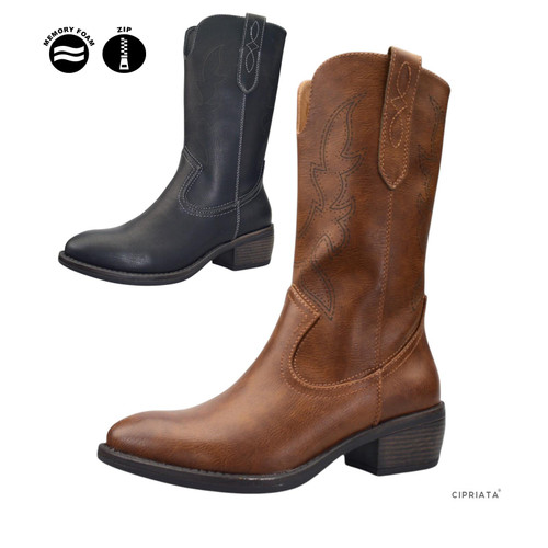 Ladies 'Arabella' Memory Foam Cowboy Boots Ladies 'Arabella' Memory Foam Cowboy Boots