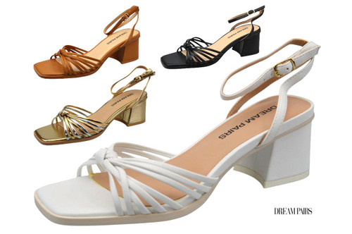 Womens 'Gabriella' Ankle Strap Block Heel Sandals