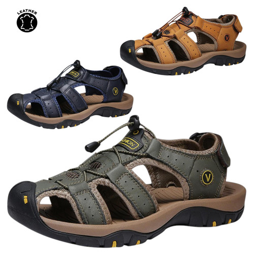Men's 'Knox' Closed Toe Leather Sandals