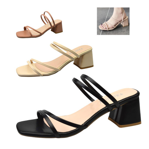 Womens 'Celeste' Block Heel Mule Slingback Sandals