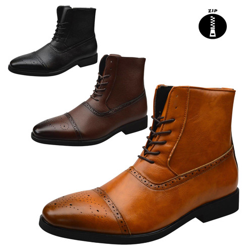 Men's 'Ryker' Brogue Zip Ankle Boots