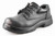 Men's Wide Fit EEEE Black Leather Safety Trainers