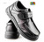 Boys' Black Touch Fastening Boat-Style School Shoes
