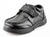 Boys' Black Velcro Boat-Style School Shoes