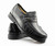 Men's Extra Wide Fit Black Leather Loafer Shoes