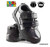 Boys' Black Leather Touch Fastening School Shoes with Toe Guard