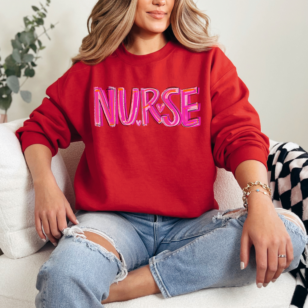 Pink NURSE Sweatshirt