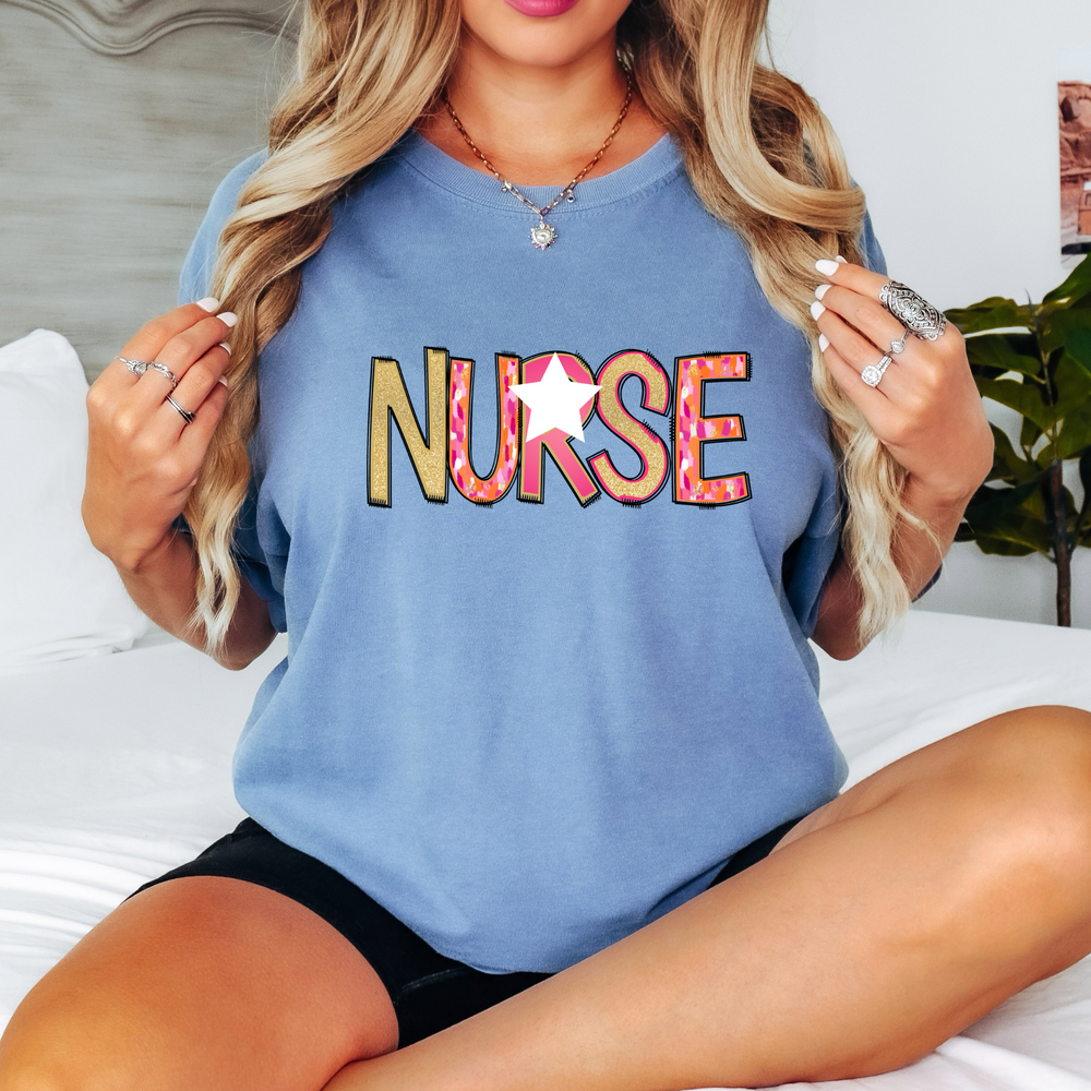 Nurse Pink Star T-Shirt
