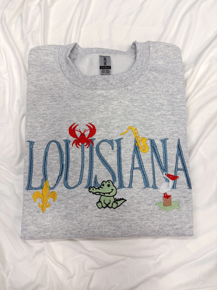 Louisiana - Embroidery Sweatshirt 