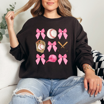 Coquette Baseball Grid Sweatshirt