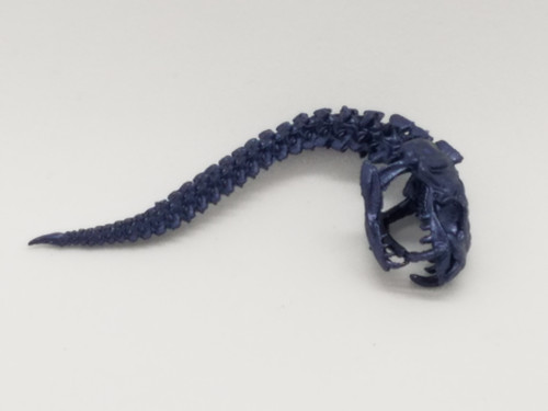 Cobalt Blue Snake Skull Helmet
