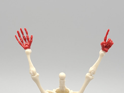 Blood Red Skeleton Hands (pointing / open)
