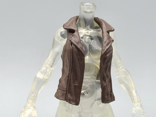 Female Zombie Fighter Brown Leather Vest