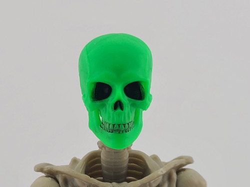 Green Pirate Skeleton Skull - 1:12 Scale - Epic HACKS