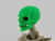 Green Pirate Skeleton Skull - 1:12 Scale - Epic HACKS