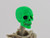 Green Pirate Skeleton Skull - 1:12 Scale - Epic HACKS